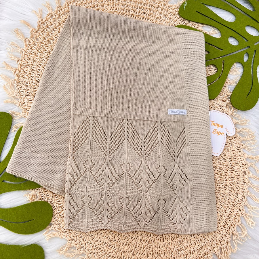  Manta de linha Renda Areia